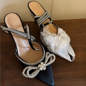 Elegant Black and Silver Women's Shoes
